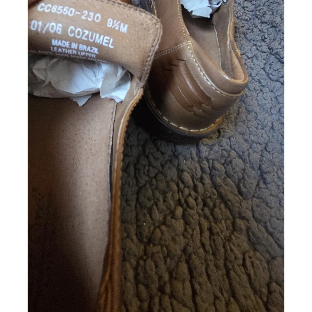 Coleen‎ Creek Cozumel Men's Leather Slip-On Loafers Brown 9.5M Made in Brazil